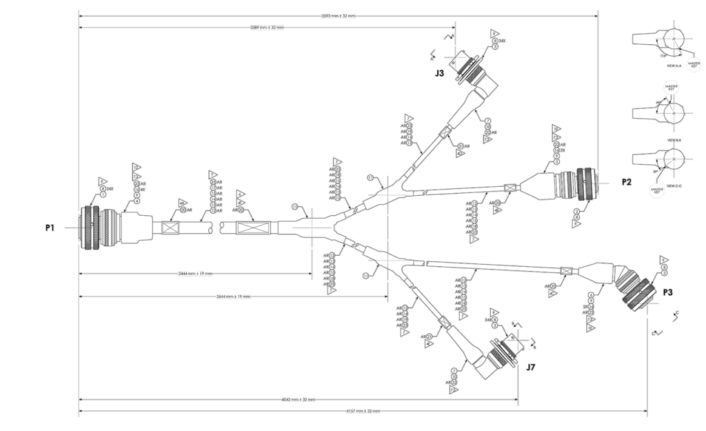 Custom backshell cable design - Pick 3 Cable Design